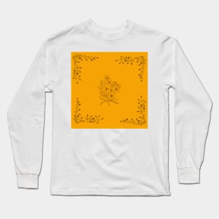 mustard floral Long Sleeve T-Shirt